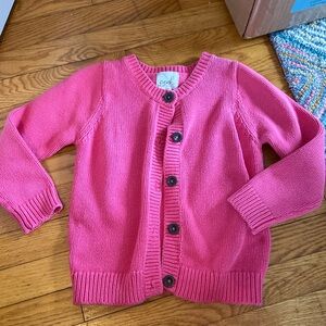 Peek pink cotton knit button front sweater size XL girls 10